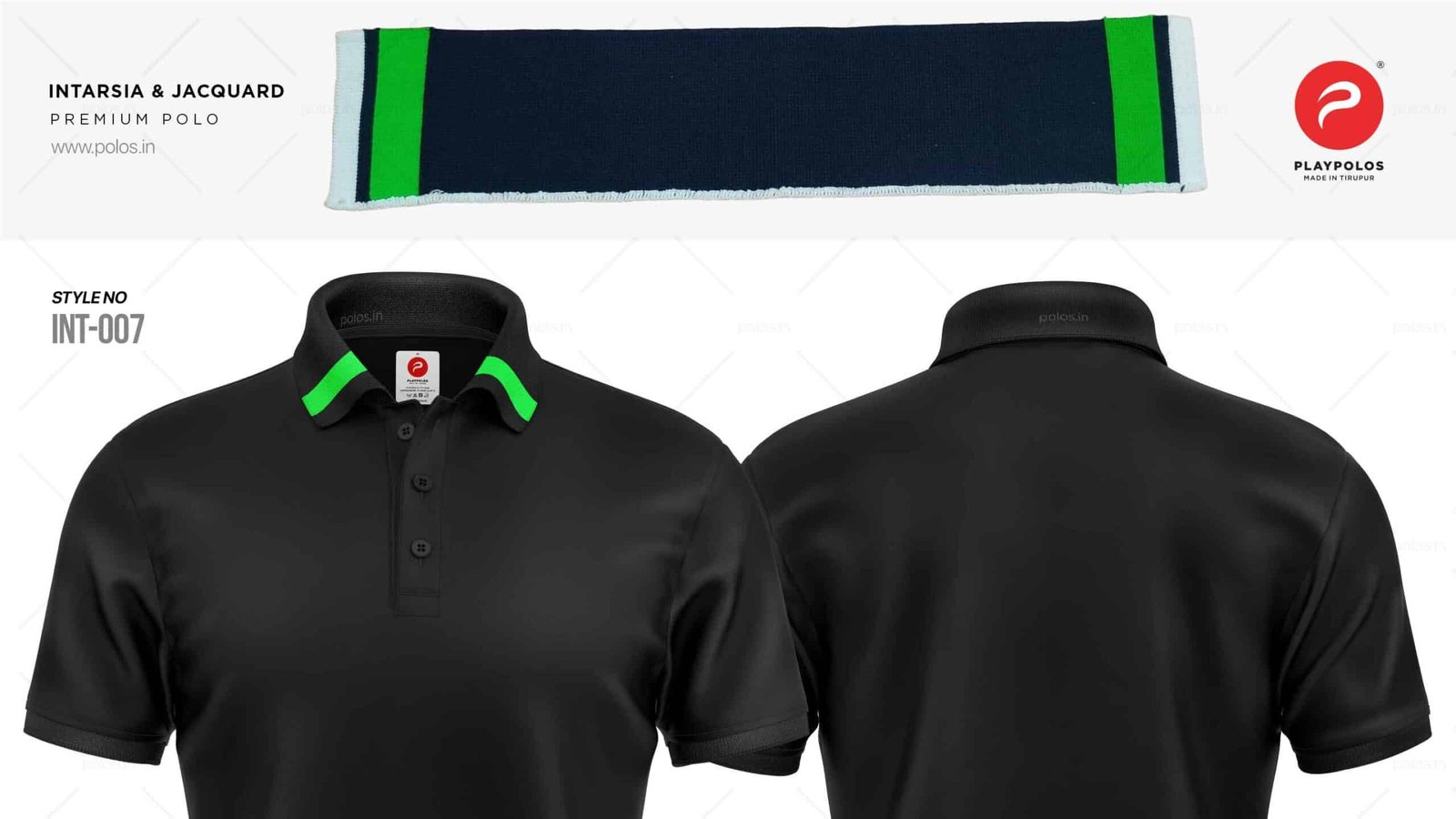 007 Intarsia Jacquard Collar Polo Tshirt Scaled — Polo T-Shirts Net
